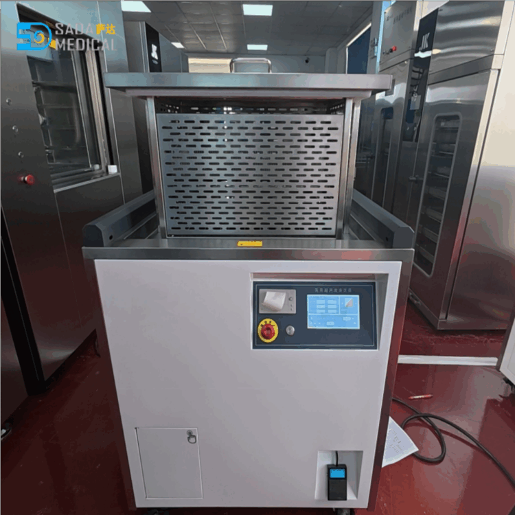 Lift-type medical ultrasonic washer with infrared safety window – ergonomic design
