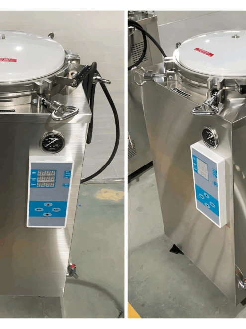 Top-loading 50L vertical autoclave VA-FD50 with digital display