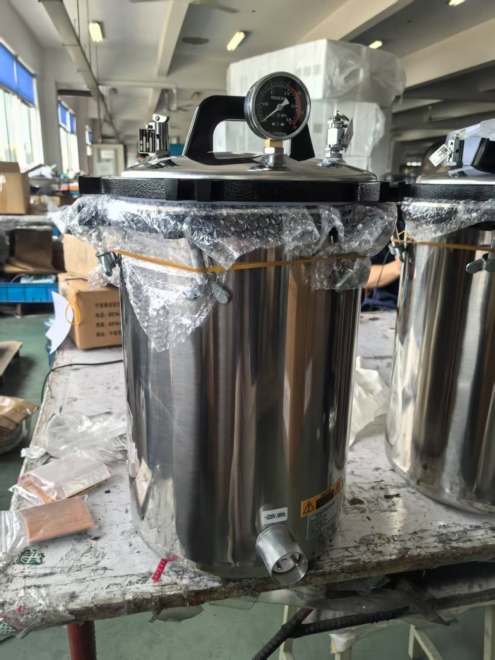 24L portable steam sterilizer autoclave with stainless steel body