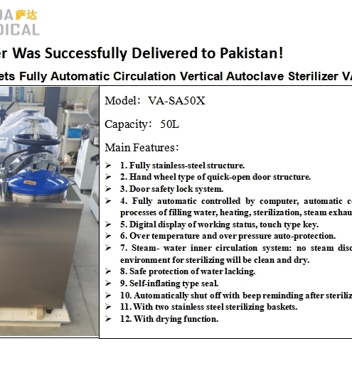Bulk Delivery Success 11 Units of VA-SA50X 50L Vertical Autoclaves Shipped to Long-Term Client