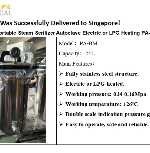Efficient Portable Steam Sterilizer Delivered to Singapore A Perfect Fit for Laboratory and Field Sterilization