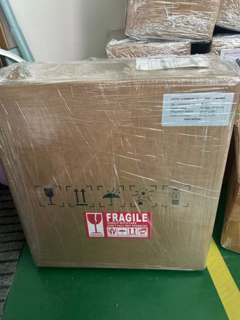 SADA Medical ultrasound unit packed for shipment to Argentina