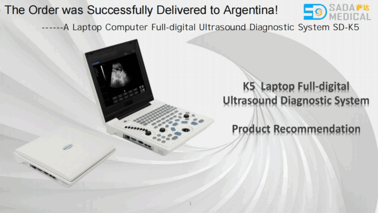 SD-K5 portable ultrasound scanner with digital LED screen