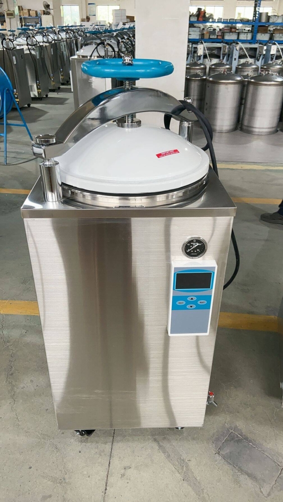 VA-SD100 Digital Display Vertical Autoclave - Stainless Steel Construction for Medical Sterilization