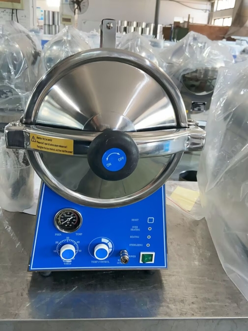 The TS-B24 table top autoclave with stainless steel finish