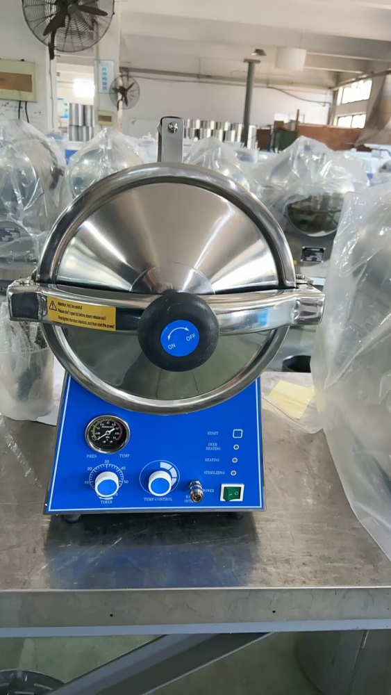 The TS-B24 table top autoclave with stainless steel finish